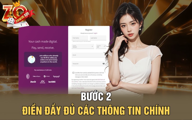 Bước 2 - Điền đầy đủ các thông tin chính