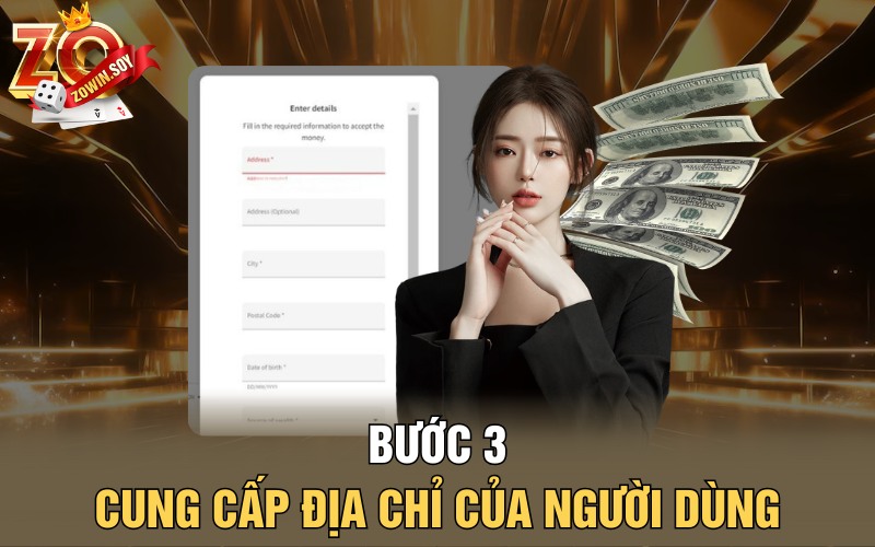 Bước 3 - Cung cấp địa chỉ của người dùng
